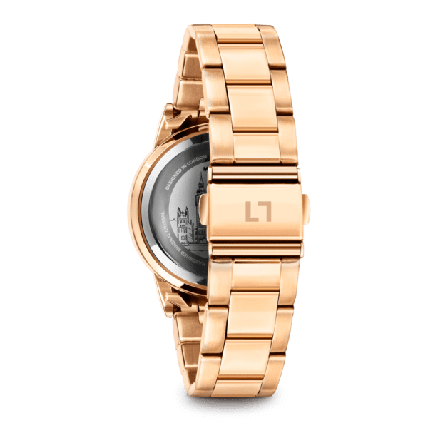 Millner dames horloge Chelsea - polshorloge - goudkleurig en witte plat - elegante horloge - Afbeelding 6