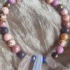 Kleurige jade met Chalcedoon en Rozenkwarts en gratis armbandje - Afbeelding 2
