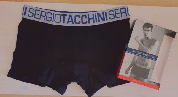 Sergio Tacchini Set van 2 stuks katoenen boxer BLAUW en ZWART voor mannen heren, Maat S 4 - Afbeelding 2