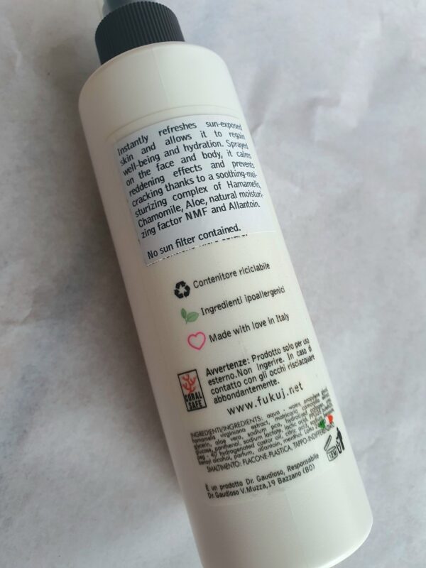 Dr Fukuj diep hydraterende gezicht en lichaam mist spray - met aloe vera, kamille en hamamelis 200ml - Afbeelding 3