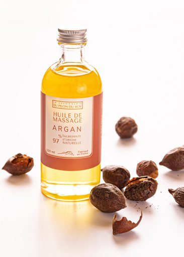 Biologische Massageolie met puur en eerlijke Arganolie - amber en sinasappel geur 100ml