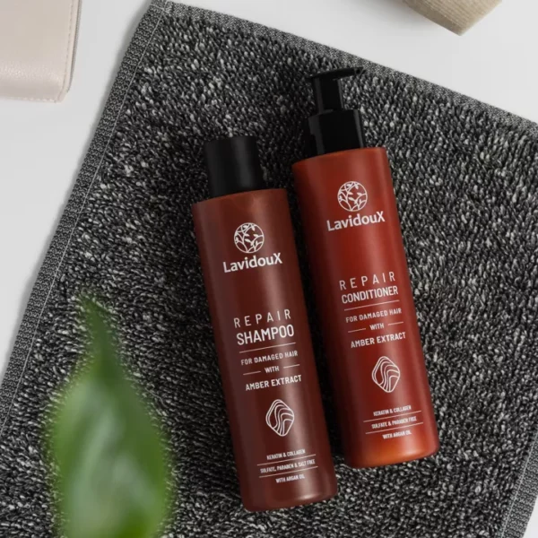 Luxe Natuurlijk haarconditioner met Amberextract en Arganolie - herstellend - droog haar 250ml - Afbeelding 4