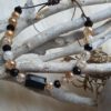 Handgemaakte armband van gekrakte bergkristaal in gouden gloed - toermalijn - edelsteen armband - Afbeelding 2