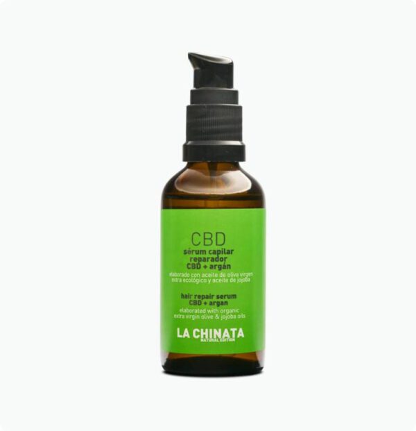 LaChinata CBD en Argan Haar hersteld Serum olie voor broos en droog beschadigd haar 50ml - Afbeelding 2