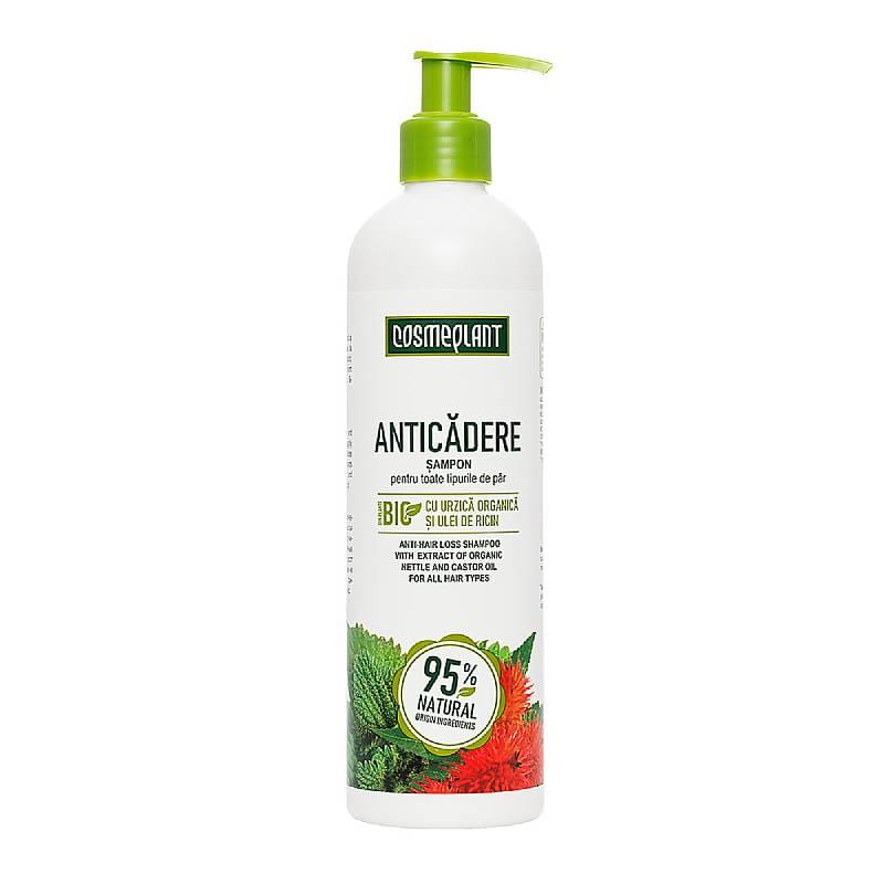 Biologische Anti-haaruitval shampoo - Brandnetel- en wonderolie - elastisch haar 400 ml