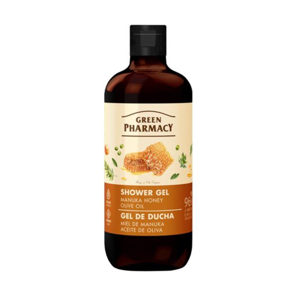 Douchegel Manuka honing en olijfolie - voor mannen en vrouwen - hydrateert de huid - 500ml