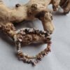 Handgemaakte edelsteen dubbel armband Rhodoniet chips en mix kristalen - rozenkwarts - citrien 2st - Afbeelding 3