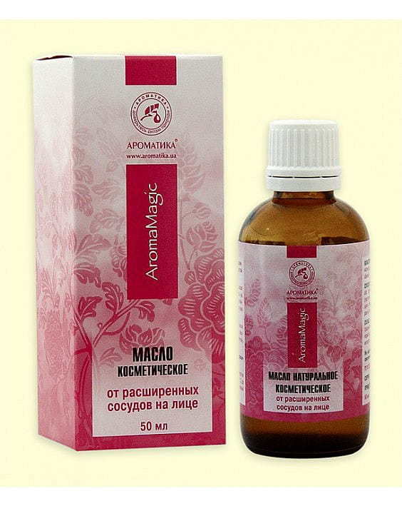 Natuurlijke Cosmetische gezichtsolie - vasculaire huid - couperose - verwijderde vaten - rode plekken 50ml