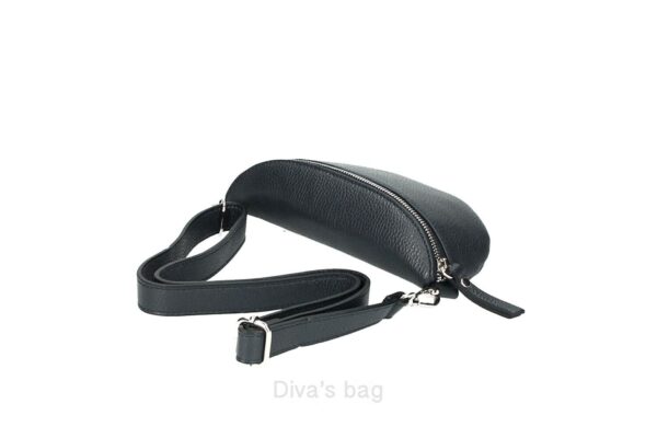 Leren heuptas in bollige look - ritssluiting - lederen etui - dikke heup band - ZWART kleur - Afbeelding 4