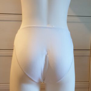 Set van 2 stuks Italiaanse slip in WIT kleur, katoen, met kant en hoge talie Maat L/5