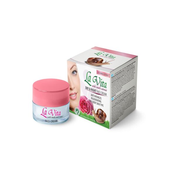 Verjongende Gezicht set met rozenolie - en slakkenextract - gezicht en ogen creme - strakke huid 2st - Afbeelding 4