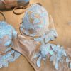 Italiaanse lingerie set met push-up beha satijn en slip TAN en BLAUW,  75B, 36 - Afbeelding 9