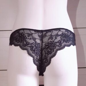Magic Dream Italiaanse dames Braziliaanse slip, string, kant, ZWART, Maat S