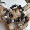 Mannen edelsteen armband van Howliet en zwarte Lava - Afbeelding 3