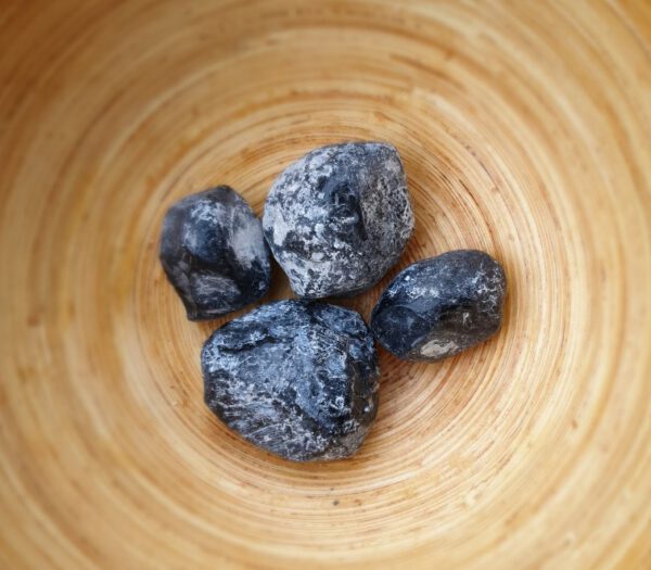 Ruwe brok van Sneeuwvlok Obsidiaan- zwart met wit elementen edelsteen- smal stukken kristal - Afbeelding 2