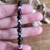 Heren mannen handgemaakte edelsteen armband van onyx en agaat - Afbeelding 2