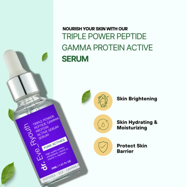 Luxe Triple Peptide en Proteïne actief serum - Syn-Ake - collageen - aminozuren  30ml - Afbeelding 2