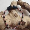 Handgemaakte edelsteen armband van roze toermalijn, rhodoniet en zwarte toermalijn, - Afbeelding 2