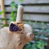 Set van 2 boho edelsteen verstelbare ringen in kleur paars en groen kristaal - Afbeelding 7