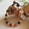 Handgemaakte edelsteen armband van grijze Agaat, Rozenkwarts en Landschap Jaspis - Afbeelding 4