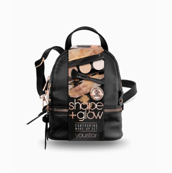 Beauty Make-up Tasje Rugzak - Set van 2 producten en tas - CONTOUR - contour pallet - contour borstel - 2st - Afbeelding 2