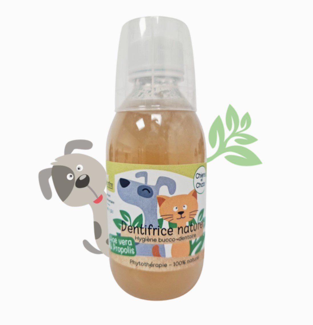KasTete Franse Natuurlijke vloeibare tandpasta voor honden en katten - propolis - kippen smaak 250ml