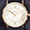 Bill´s Zwitserse Horloge Trendy Satijnen armband - DONKERGOUD - wisselbare armbanden in 3 kleuren - Afbeelding 4