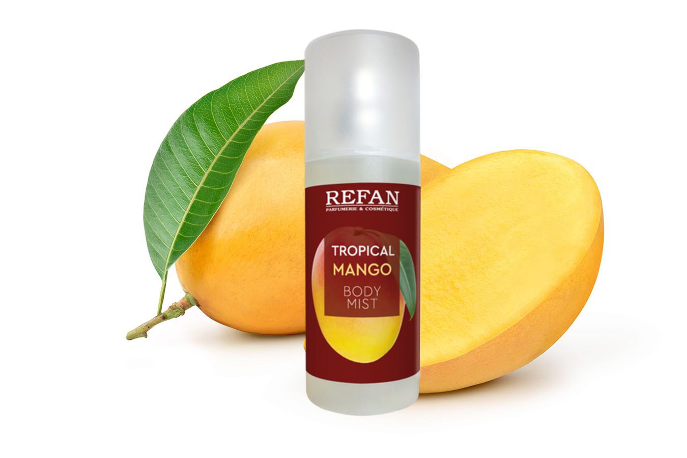 Refan natuurlijke Tropical Mango - body mist - antiallergisch toilette water 125ml