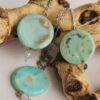 Handgemaakte ketting van Ronde Turkoois hanger - zilver ketting - massieve edelsteen - Afbeelding 3
