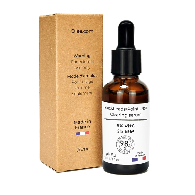 BHA 2% en Vitamine C 5% - Mee-eters en puisten serum - acne - vette huid - acne littekens 30ml