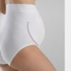 Elastische zwangerschap slip met hoge talie, kleur WIT, MAAT L/XL