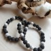 Mannen edelsteen armband van Howliet en zwarte Lava